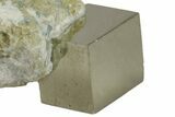 Natural Pyrite Cube In Rock - Navajun, Spain #168460-1